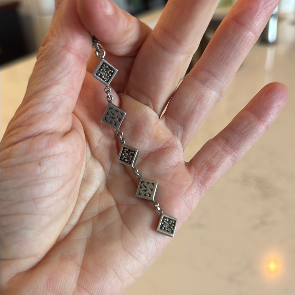 Lois Hill Silver Geometric Cascade Earrings - Picture 3 of 4